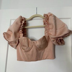 House of CB Baby Pink Corset Top - Size S